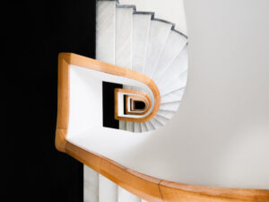 looking down