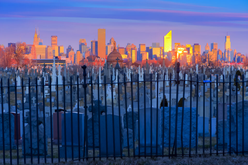 Sunrise over the cities