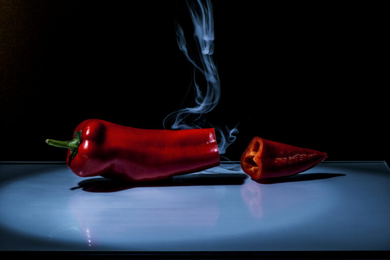Die gebrochene Paprika