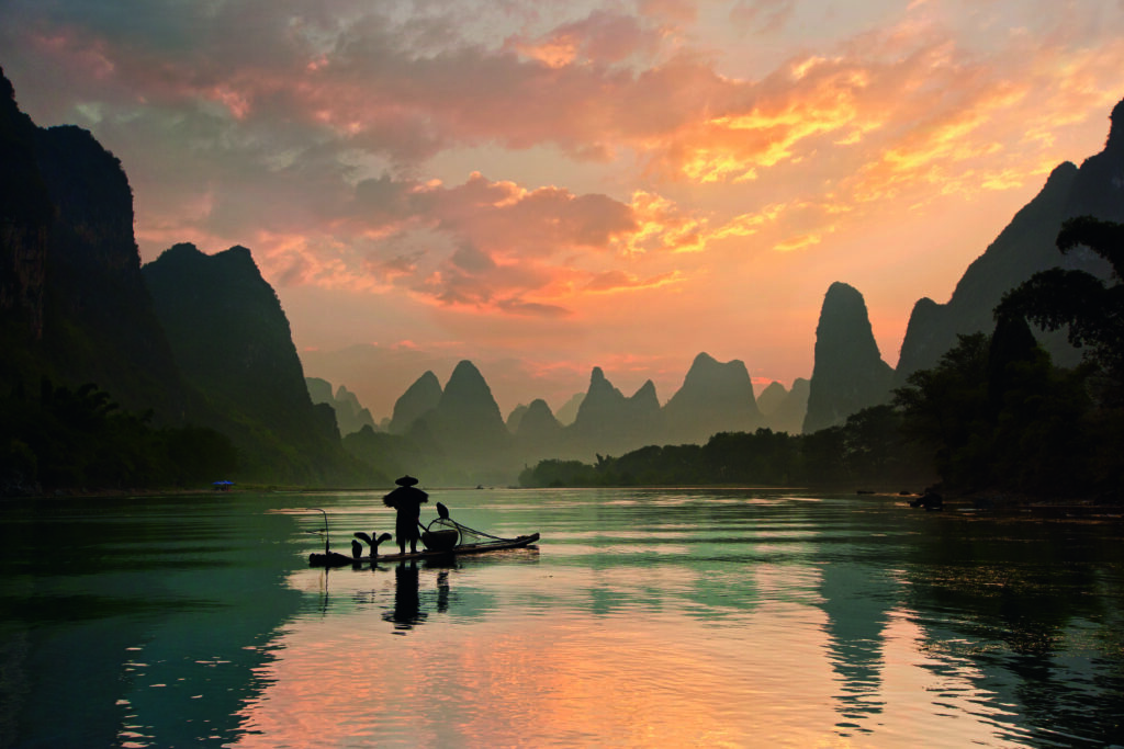 Golden Li River by Yan Zhang,1x.com