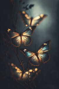 Glowing Butterflies by Treechild