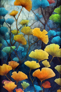 Ginko Biloba leaves 3 by Justyna Jaszke