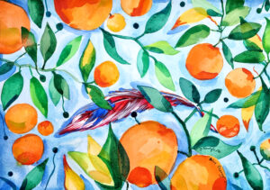 Orange Blue by Julija Belickienė