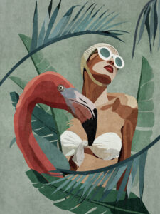 Flamingo Lady by Emel Tunaboylu