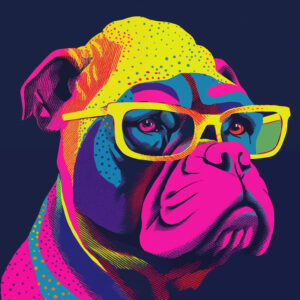 Canine Neon Vibes by Andreas Magnusson