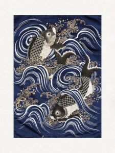 Carp In Waves During Meij Period