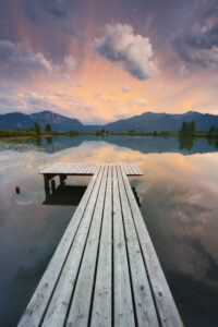 Holzsteg am Eichsee by Cornelia Dörr